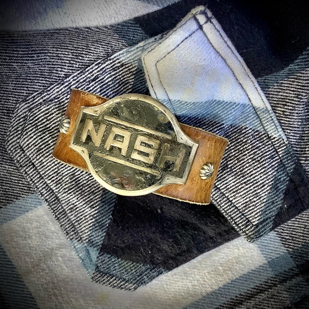 Nash auto emblem cuff, adjustable